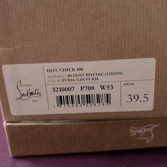 Christian Louboutin Hot Chick 100 Patent Lining in Fuxia Size 39.5 - Picture 10 of 11